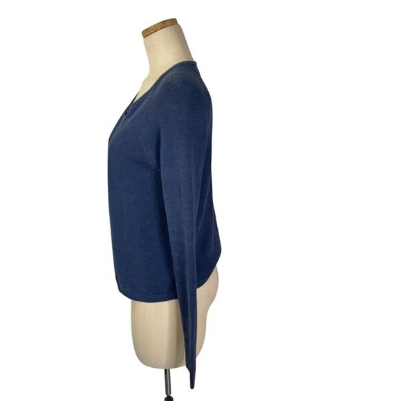 30% off! Vintage the Limited cardigan women's XS blue 100% silk knit sweater - Picture 3 of 7